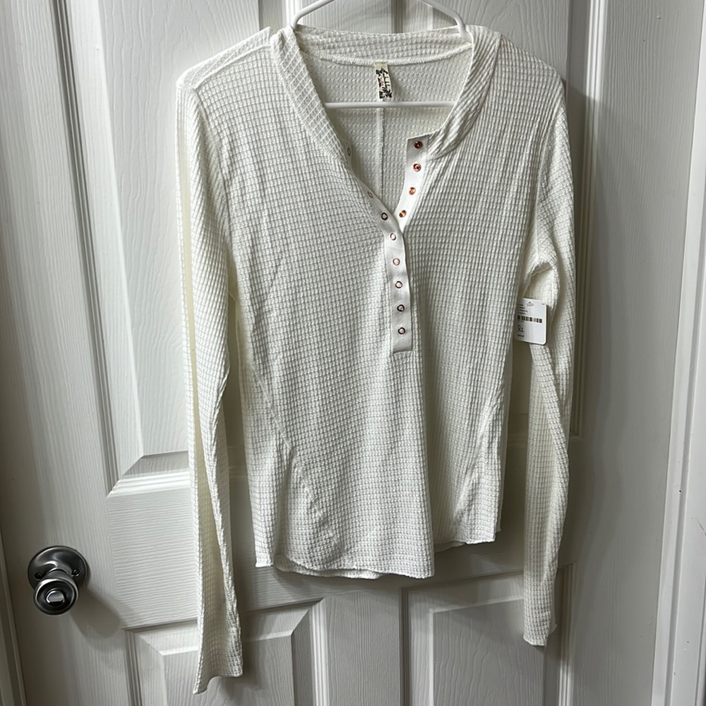 Intimately Free People Waffle Knit Henley